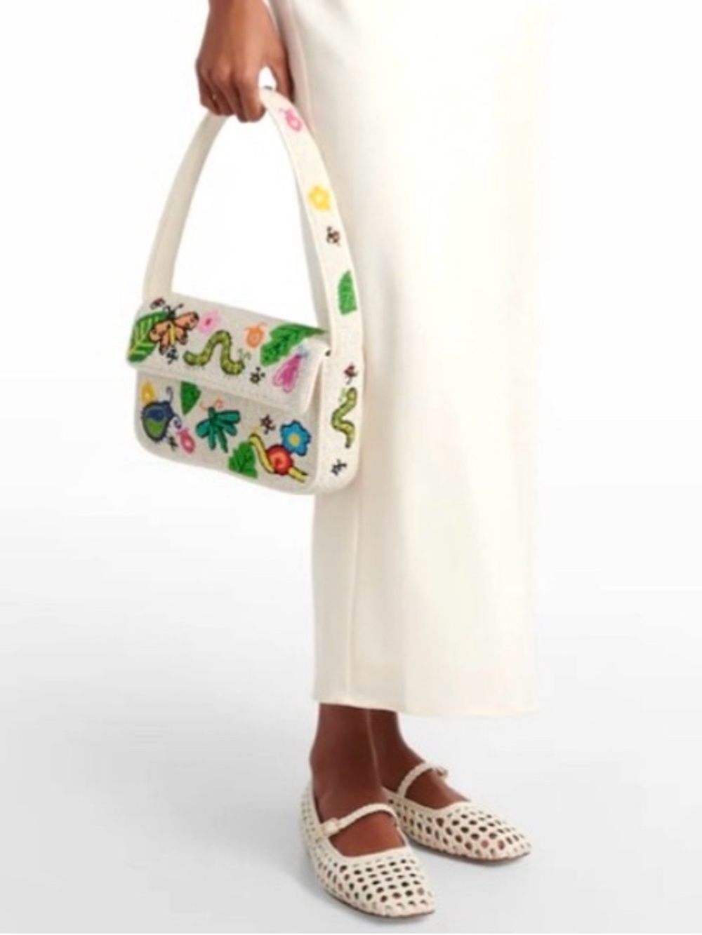 πΊπHPππΊ NWT Staud Beaded Tommy Shoulder Bag Bug Out πRare Findπ - Picture 12 of 16
